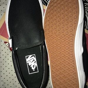 Vans black leather